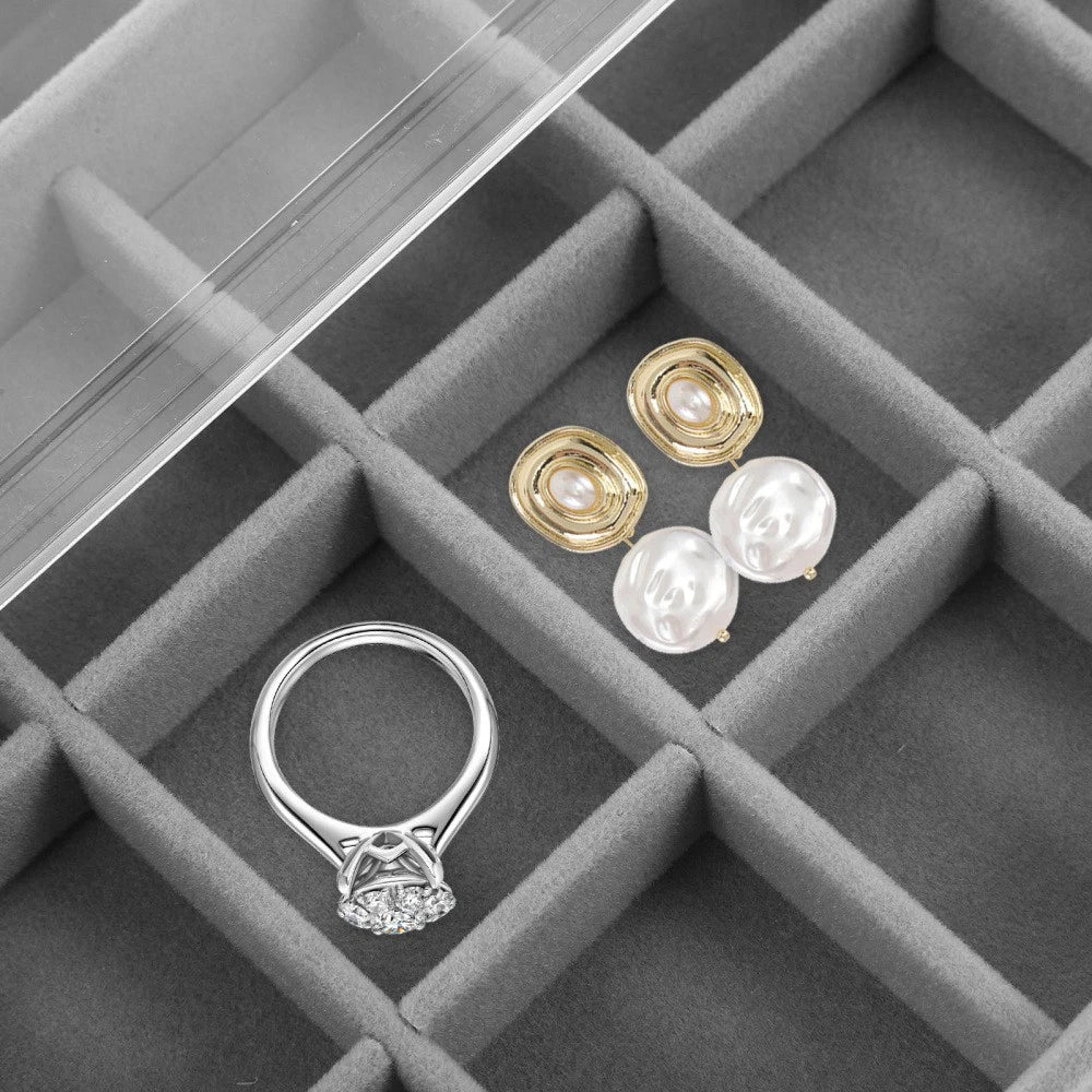 Three-layer Jewelry Storage Box Miss Drawer Jewellery Organiser Organizer | eBay