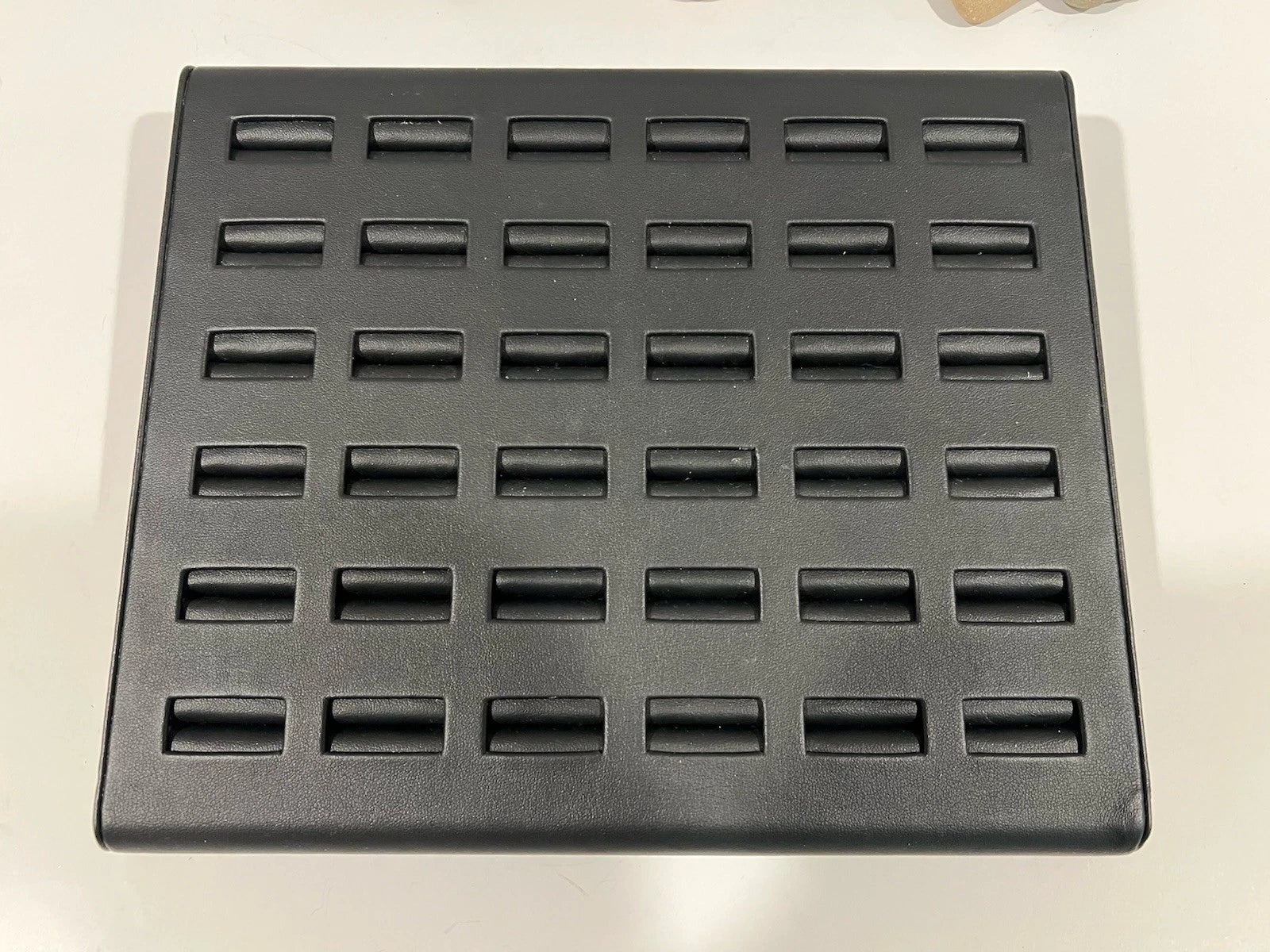 Black Leather 36 Ring Tray Jewelry Display high quality leather | eBay