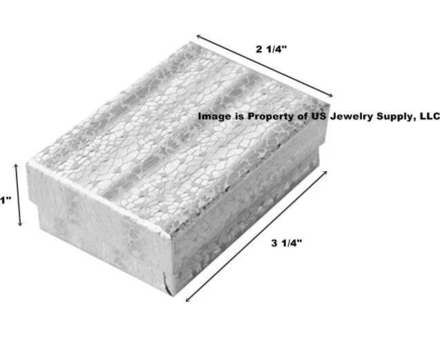 Wholesale 200 Silver Cotton Fill Jewelry Packaging Gift Box 3 1/4 x 2 1/4 x 1 | eBay