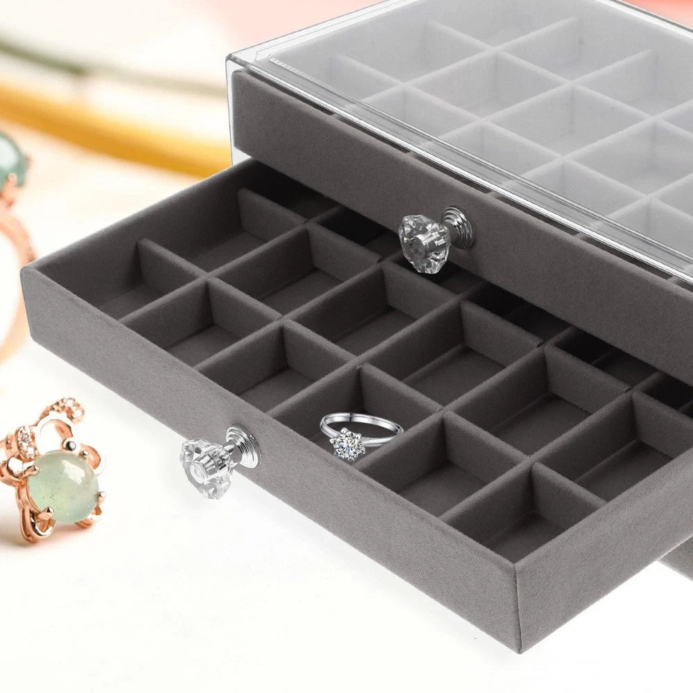 Three-layer Jewelry Storage Box Miss Organizer Jewellery Earrings | eBay