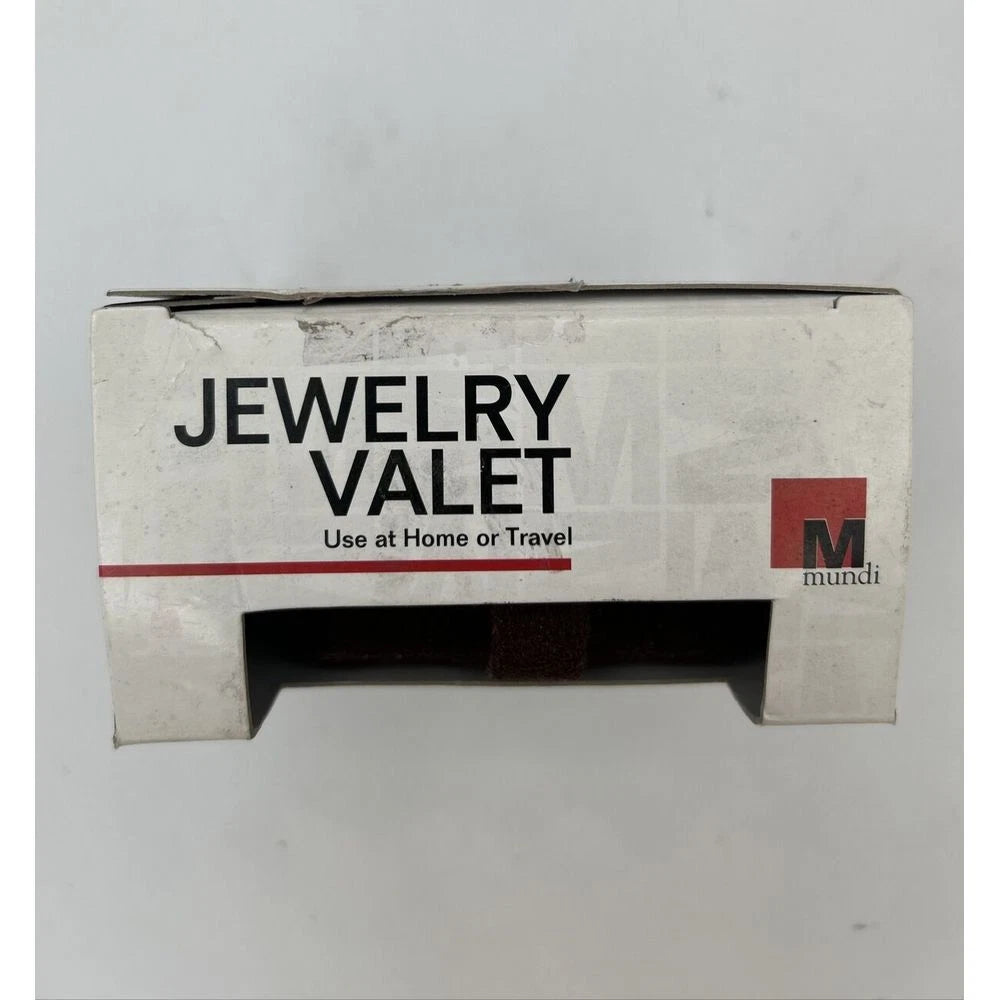 MUNDI Brown JEWELRY VALET HOME TRAVEL JEWELRY BOX CASE ORGANIZER 3 in x 3 7/8in. | eBay