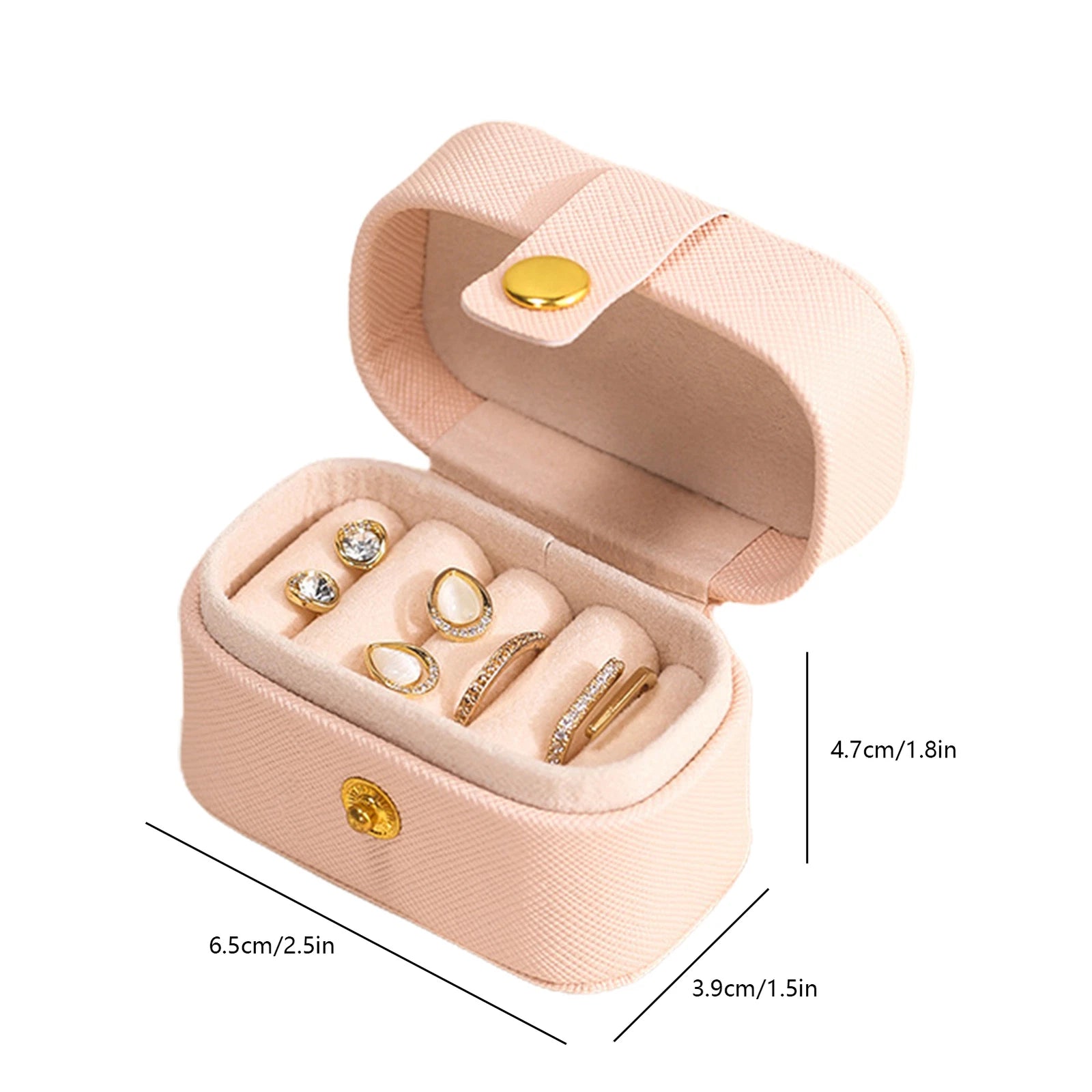 Travel Jewelry Box Portable Organizer Display Storage Mini PU Leather Rings Case | eBay
