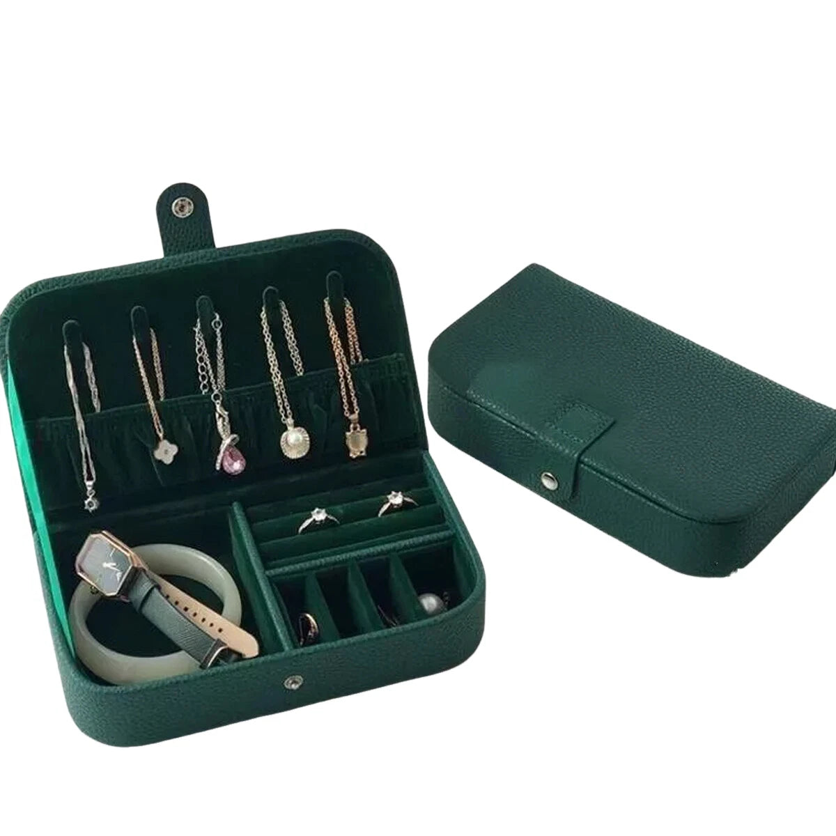 Portable Jewellery Box Organizer Leather Jewelry Storage Case Travel | eBay
