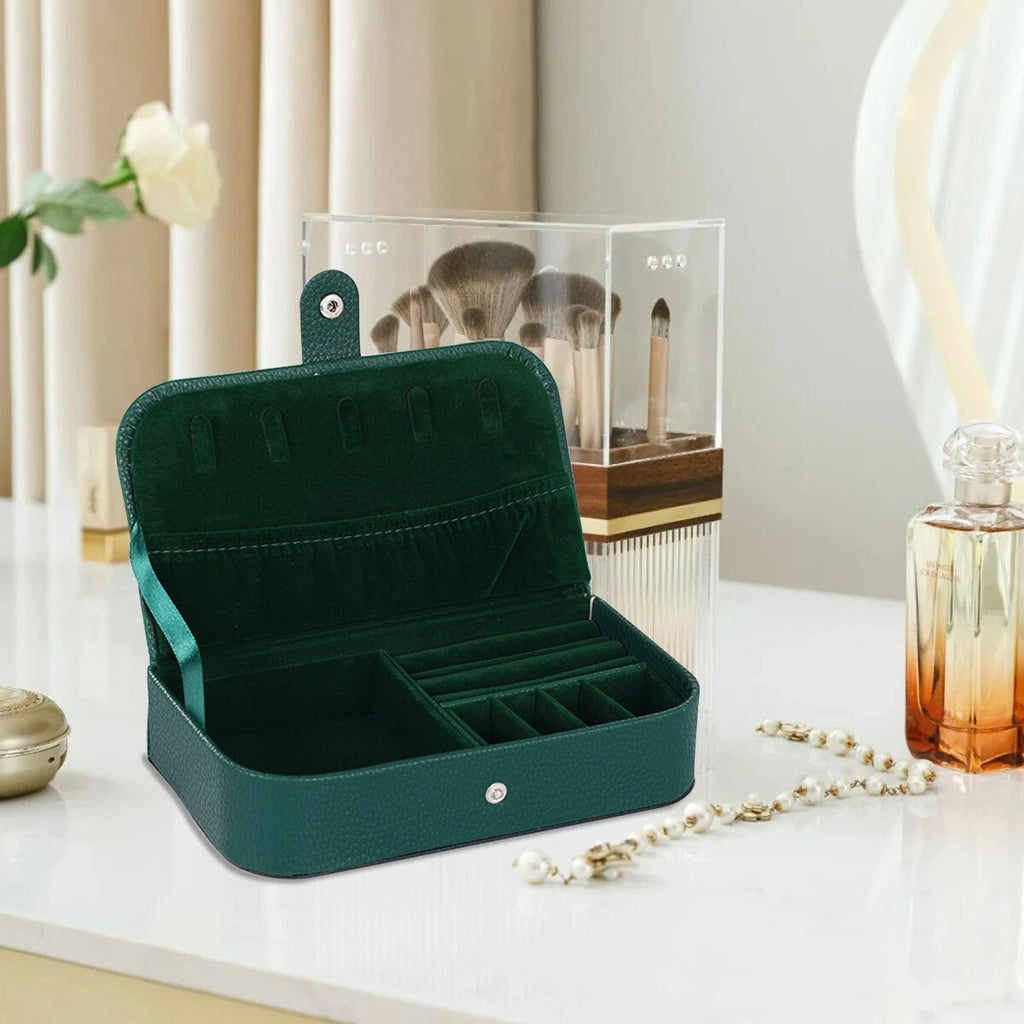 Portable Jewellery Box Organizer Leather Jewelry Storage Case Travel | eBay