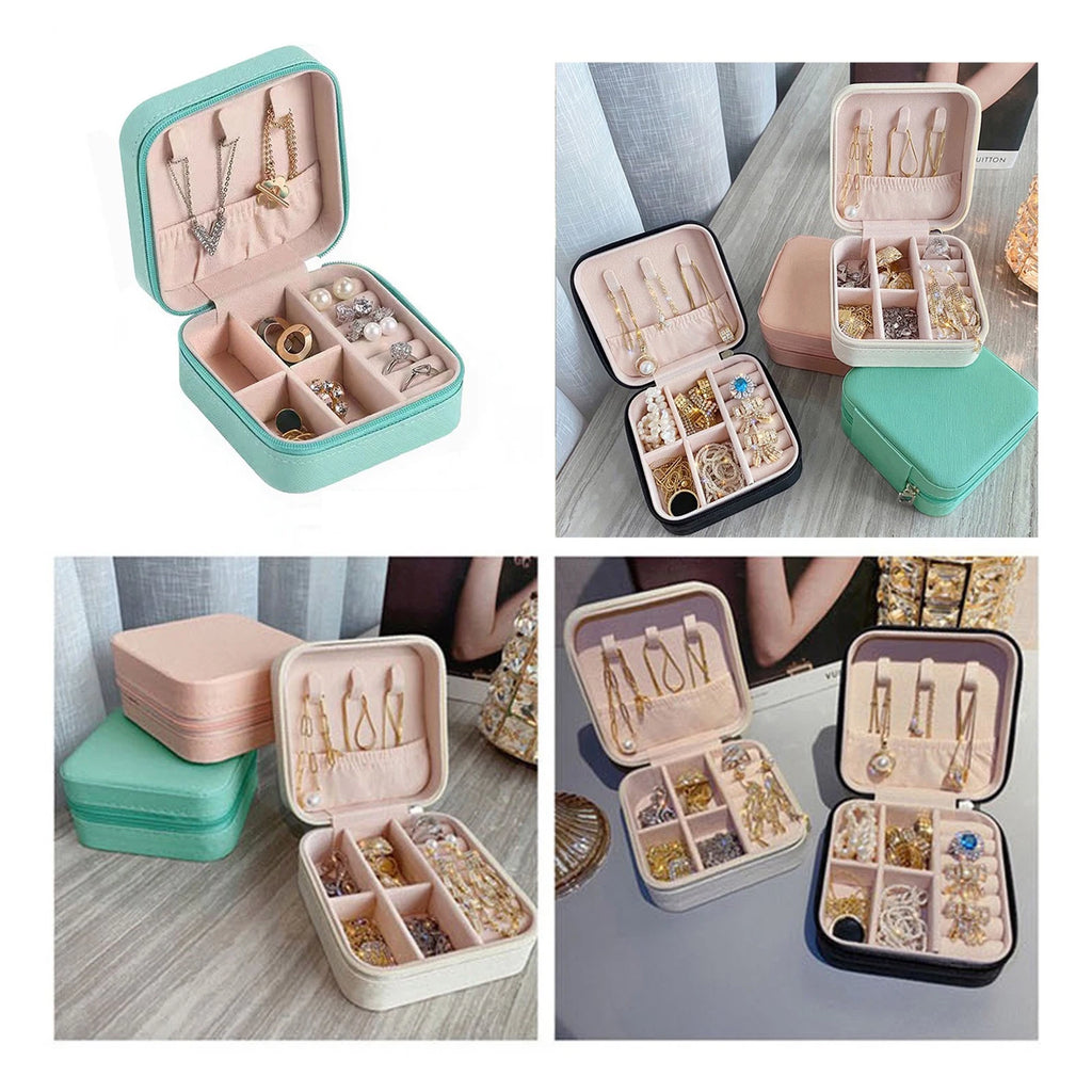 Jewelry Box Jewelries Storage Case PU Leather Organizer For Necklace | eBay