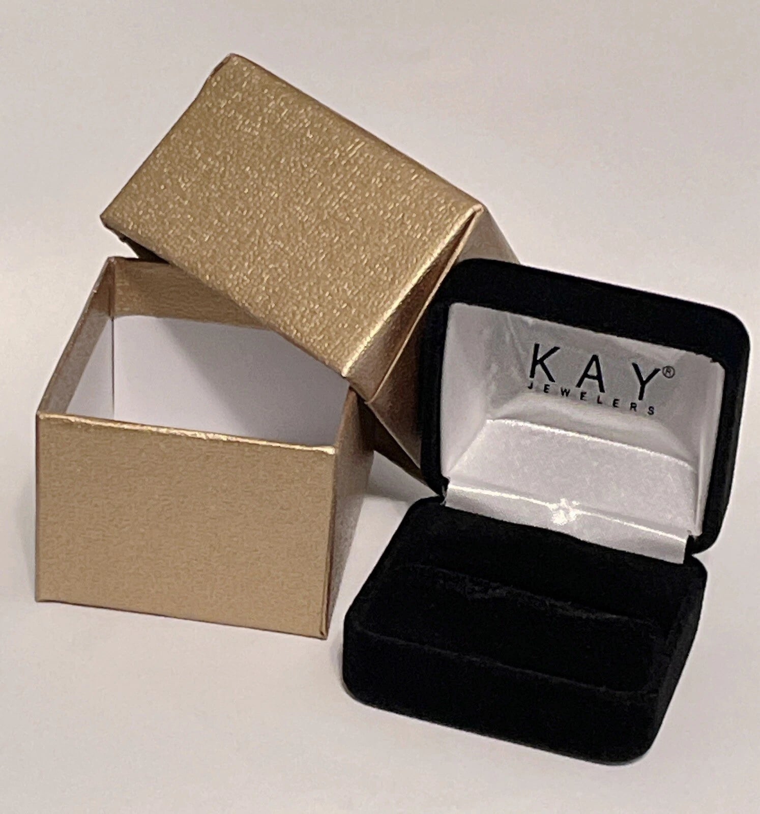 KAY Jewelers Velvet RING Presentation Box & Dustbox (ONE EMPTY)~NEW | eBay