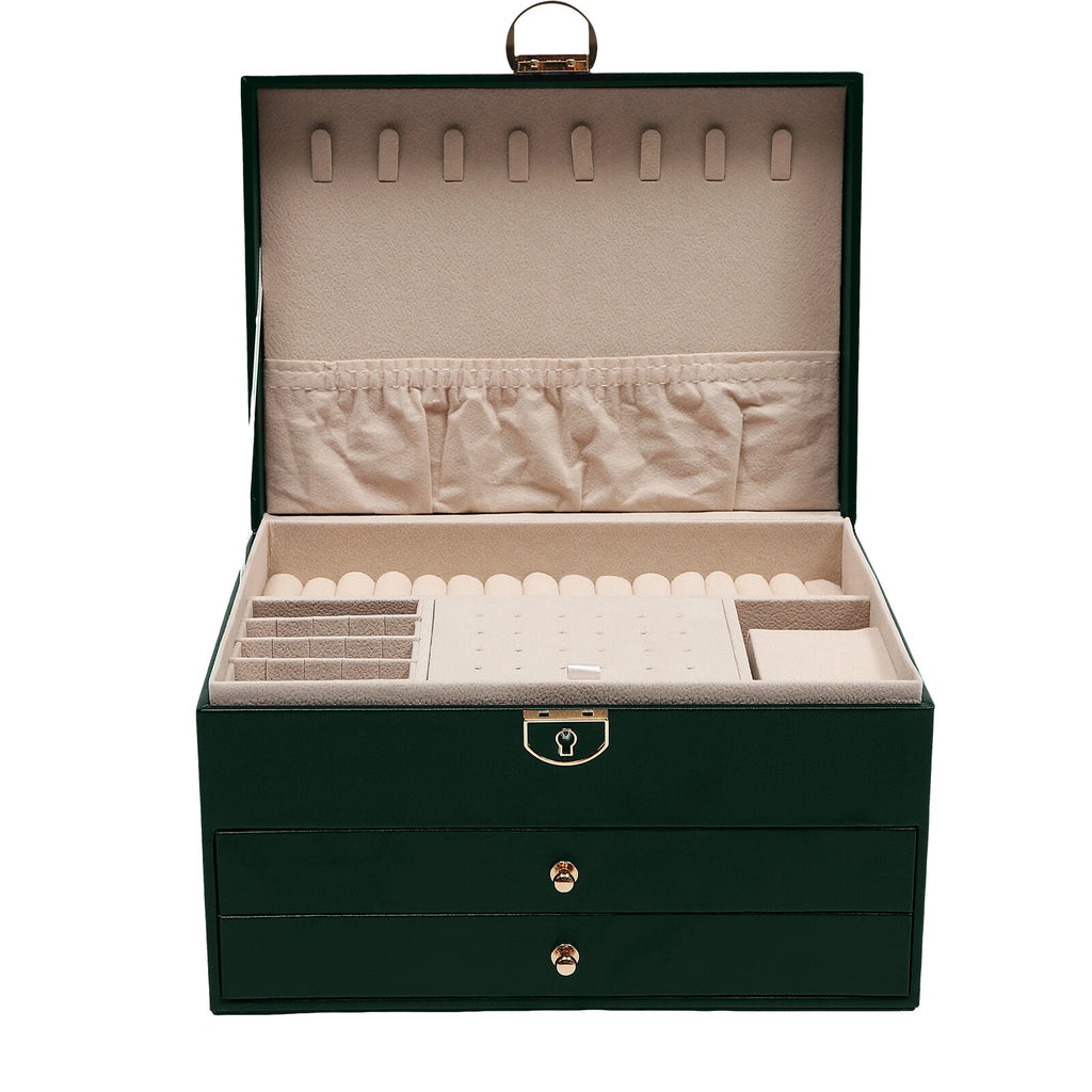 3 Tiers Modern Watch Box Display Jewelry Case Storage Accessory Organizer W/Key | eBay