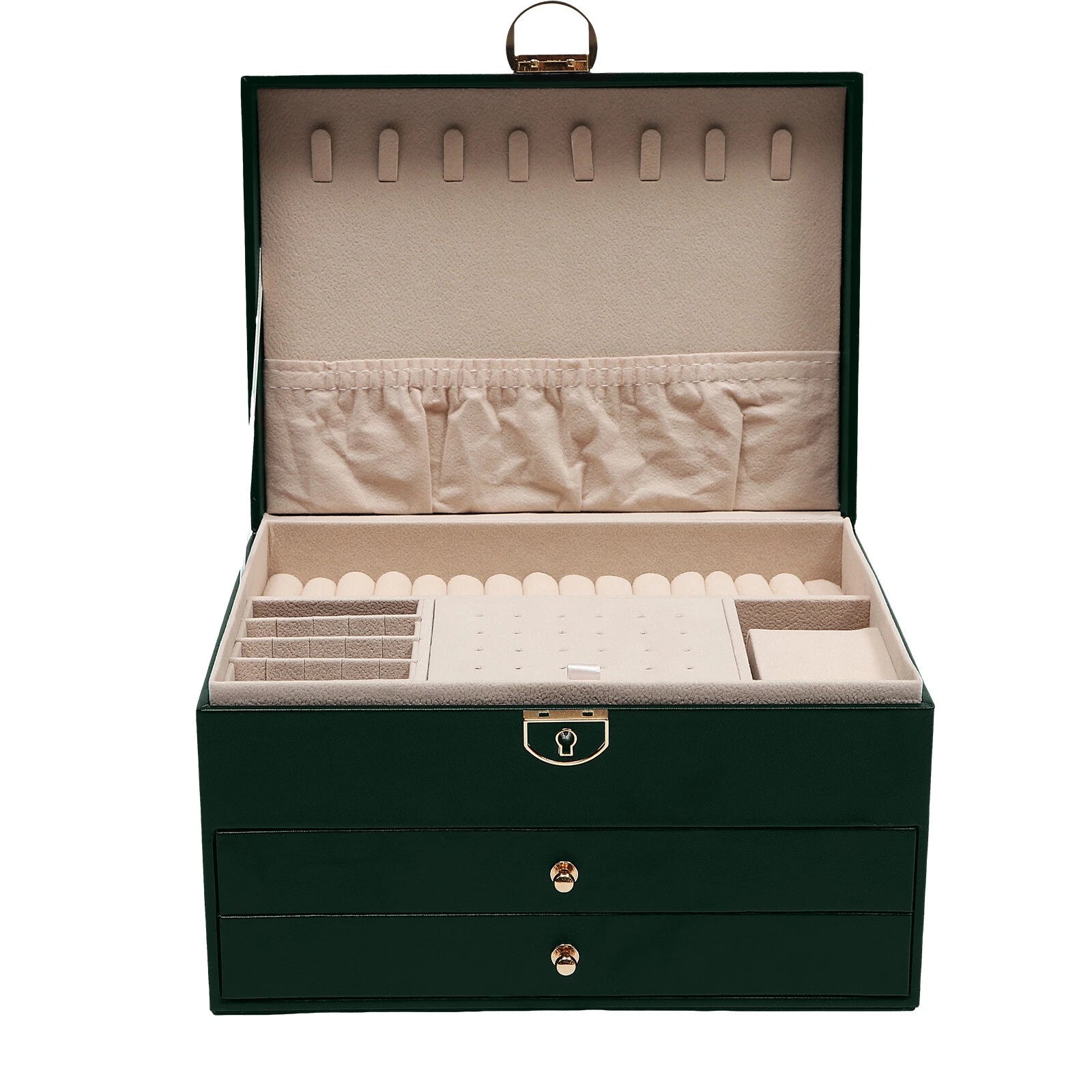 3 Tiers Modern Watch Box Display Jewelry Case Storage Accessory Organizer W/Key | eBay