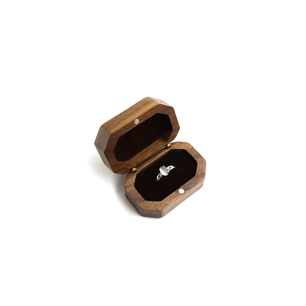 Engagement Ring Box for Proposal Engagement wooden for Double or Single RIng. | eBay