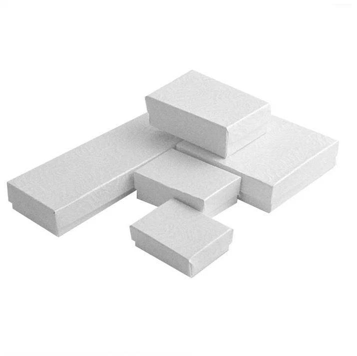 100pc Cardboard Paper JEWELRY GIFT BOX Cotton Padding Insert White Swirl 11 Size | eBay