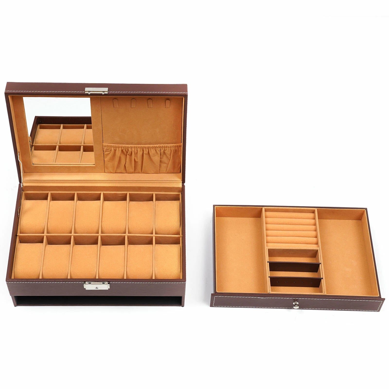 Watch Box Case Organizer 12 Slot Watches Holder Jewelry Storage Display Box Gift | eBay