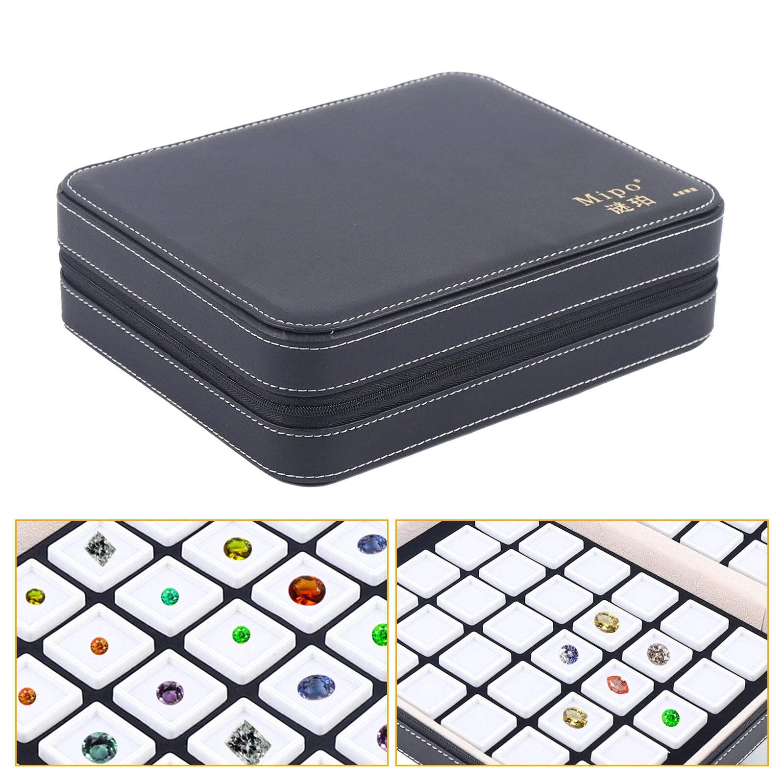 60 Grids Gemstone Diamond Organizer Jewelry Earrings Storage Case Display Box US | eBay
