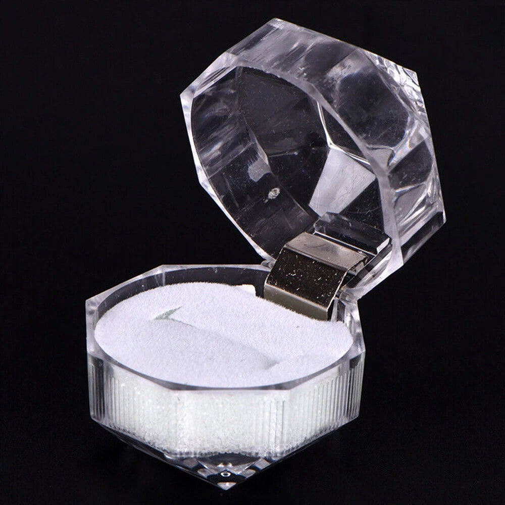 20pcs Lots Plastic Clear Crystal Jewelry Ring Display Storage Boxes Accessories | eBay