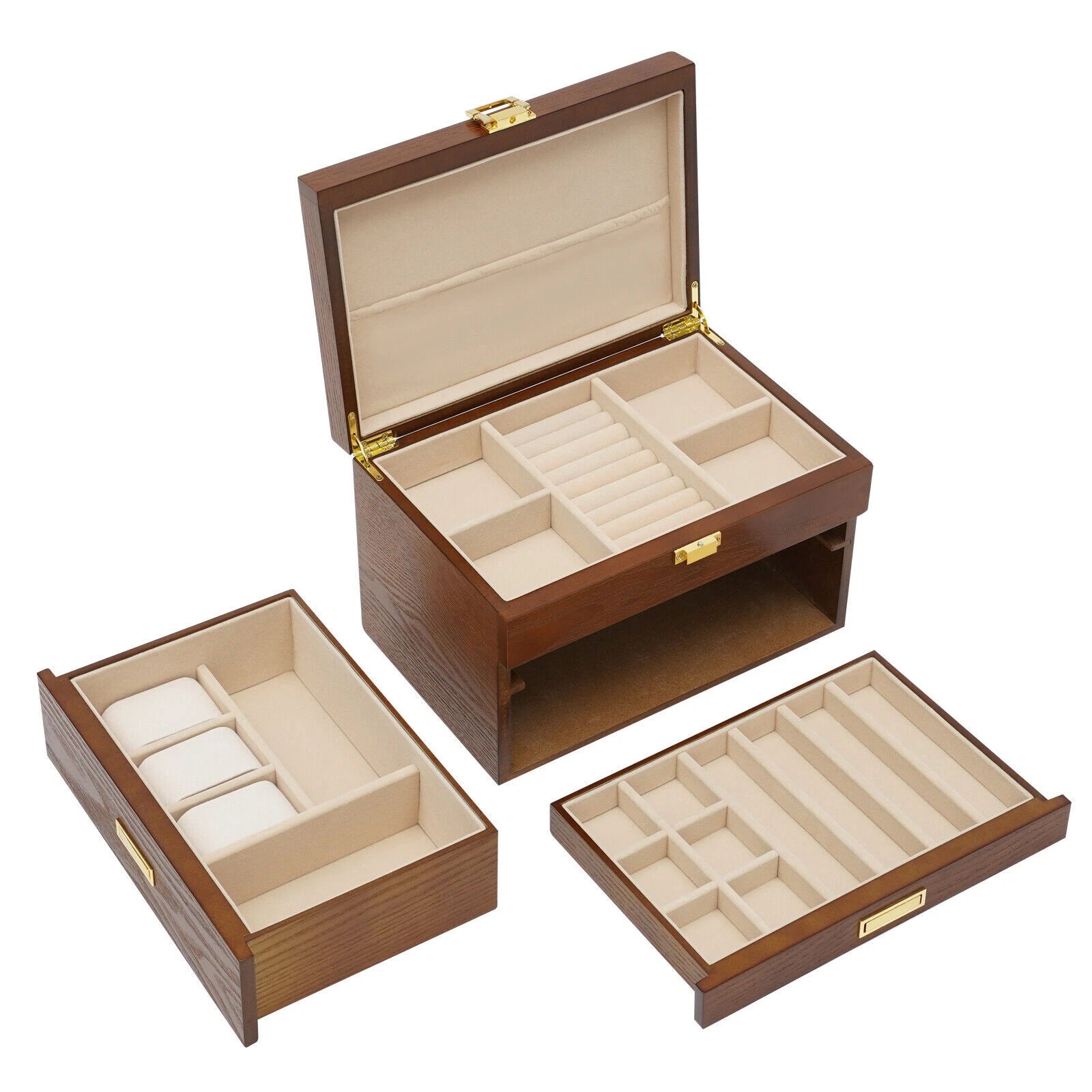Jewelry Organizer Box,Jewelry Boxes for Storage Earrings Rings Necklace Bracelet | eBay