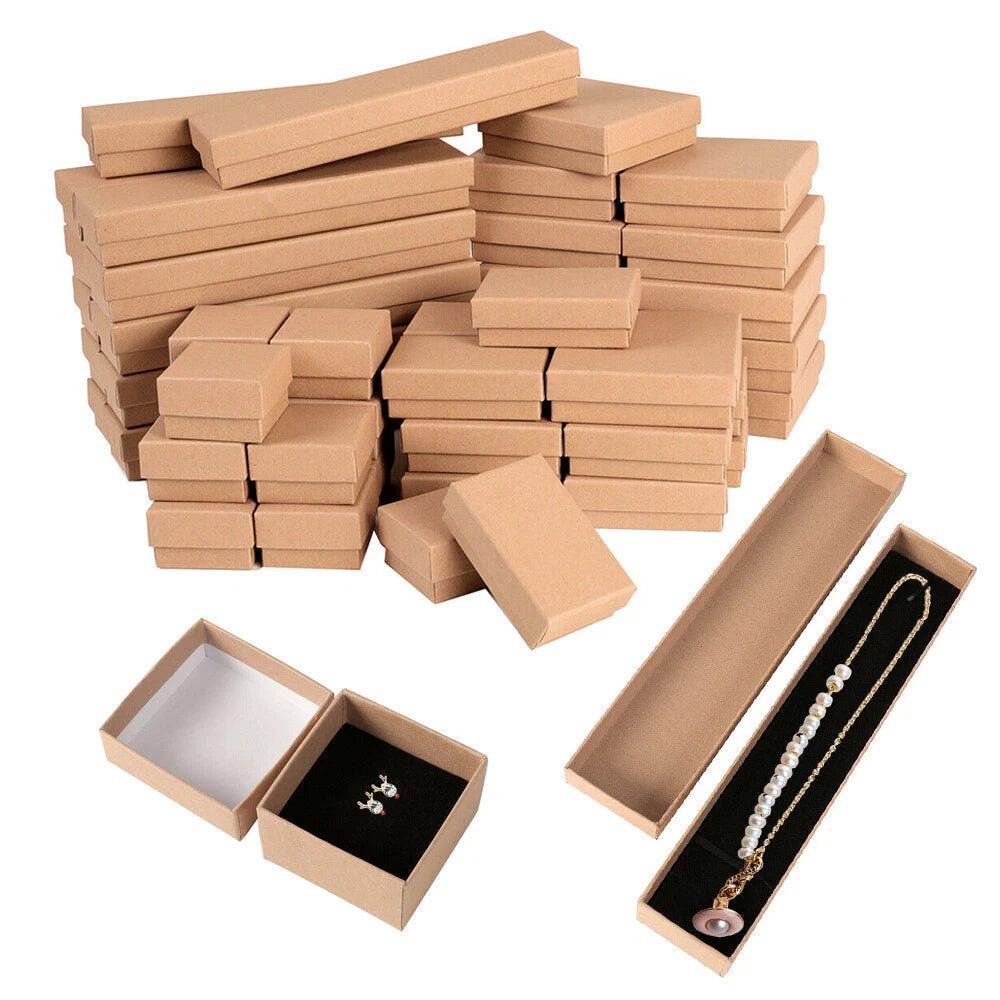 Cardboard Jewelry Gift Boxes Bulk Wholesale Necklace Organizer w/ Sponge Filled | eBay