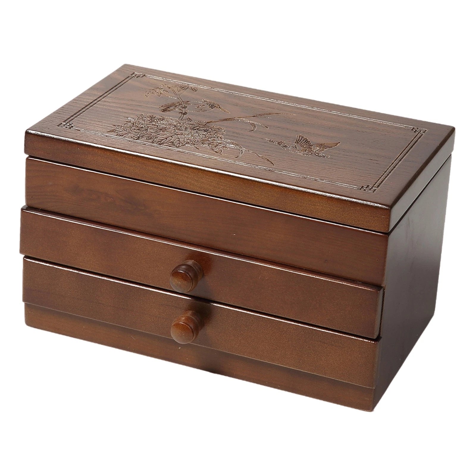 3 Tier Wooden Jewelry Storage Box Organizer for EarRings | eBay