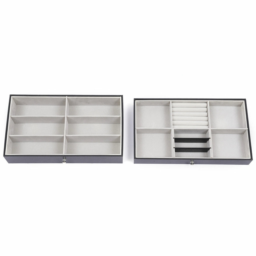 3 Layers Jewelry Storage Box 25 Slots Watch Sunglasses Organizer Display Case | eBay