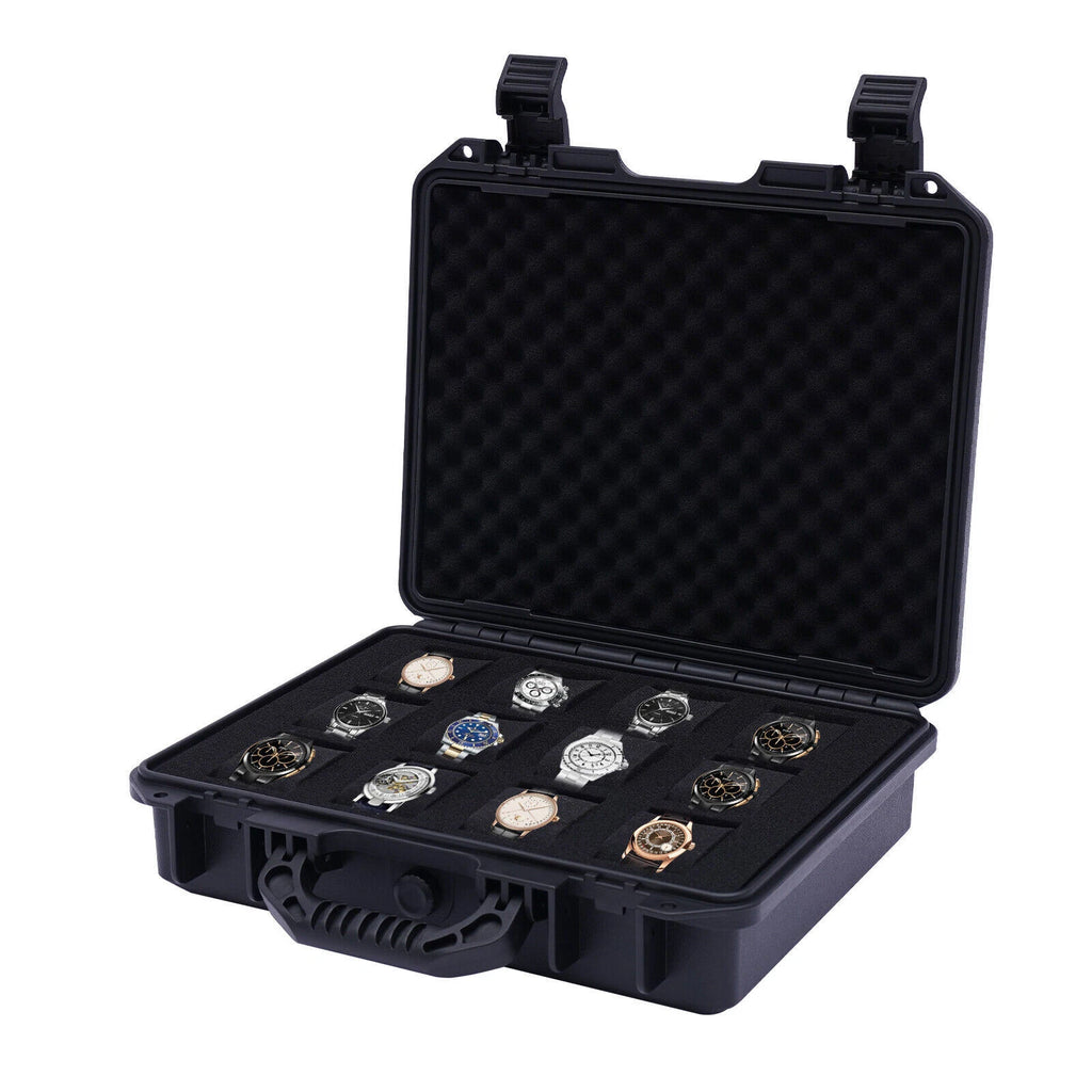 12 Slots Watch Travel Case Hard Shell Protection Jewelry Storage Organizer Box | eBay