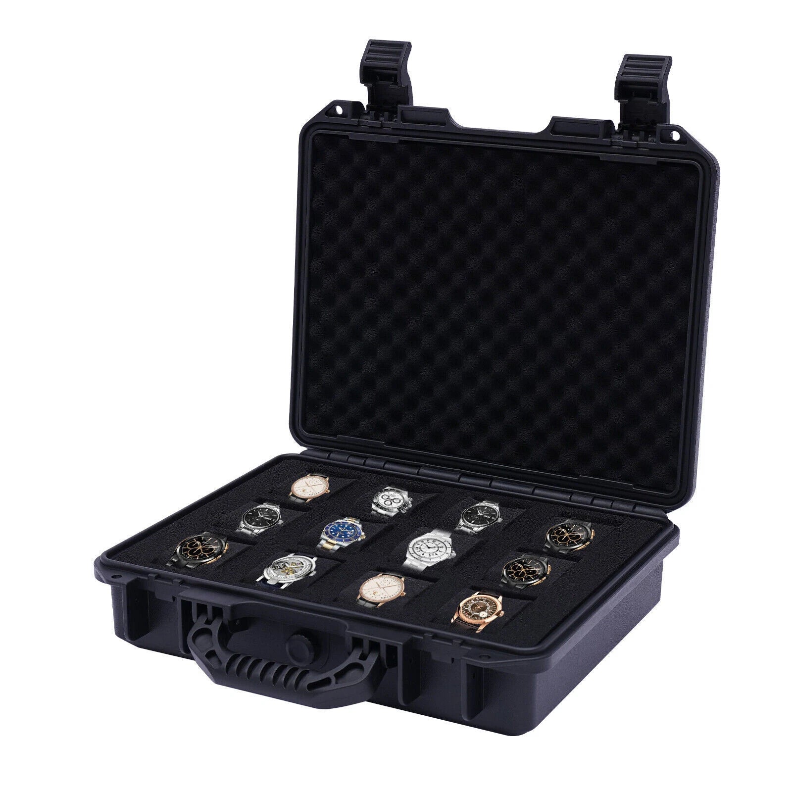 12 Slots Watch Travel Case Hard Shell Protection Jewelry Storage Organizer Box | eBay