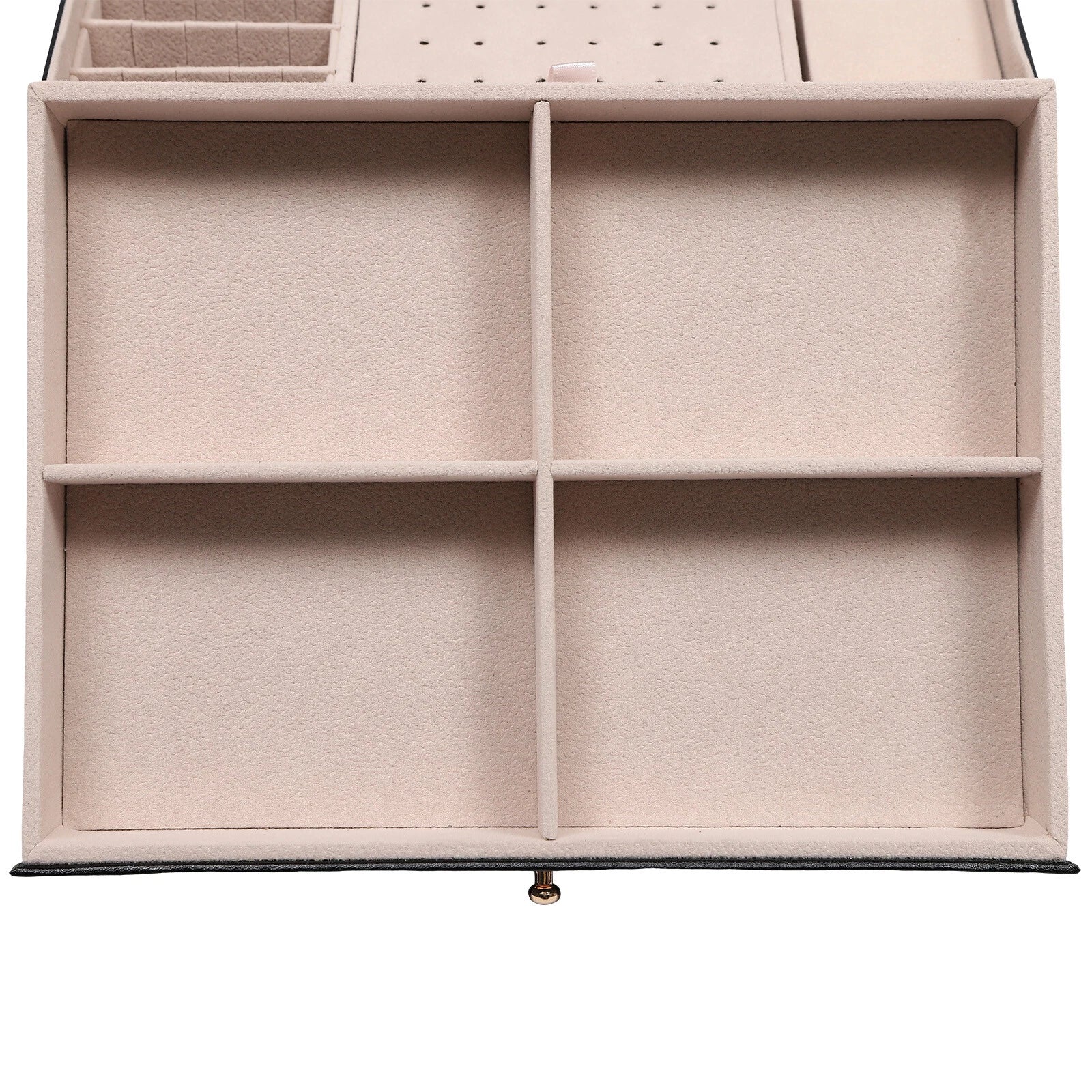 Lockable Jewelry Box Organizer PU 3tire Storage W/ 8built-in Hooks & Storage Bag | eBay