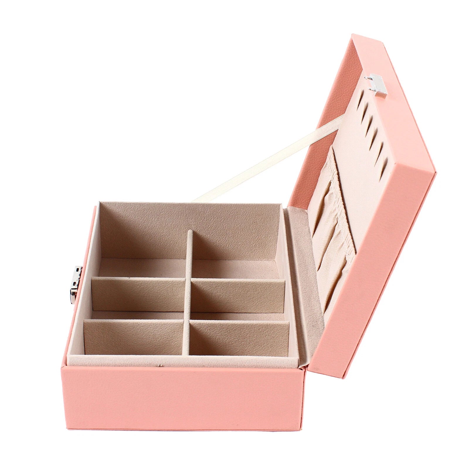 For Necklaces Rings Earrings Jewelry Box Organizer Storage Case Pink Women Gift | eBay
