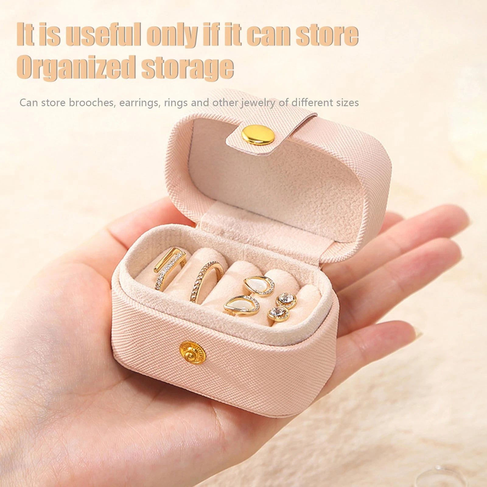 Travel Jewelry Box Portable Organizer Display Storage Mini PU Leather Rings Case | eBay
