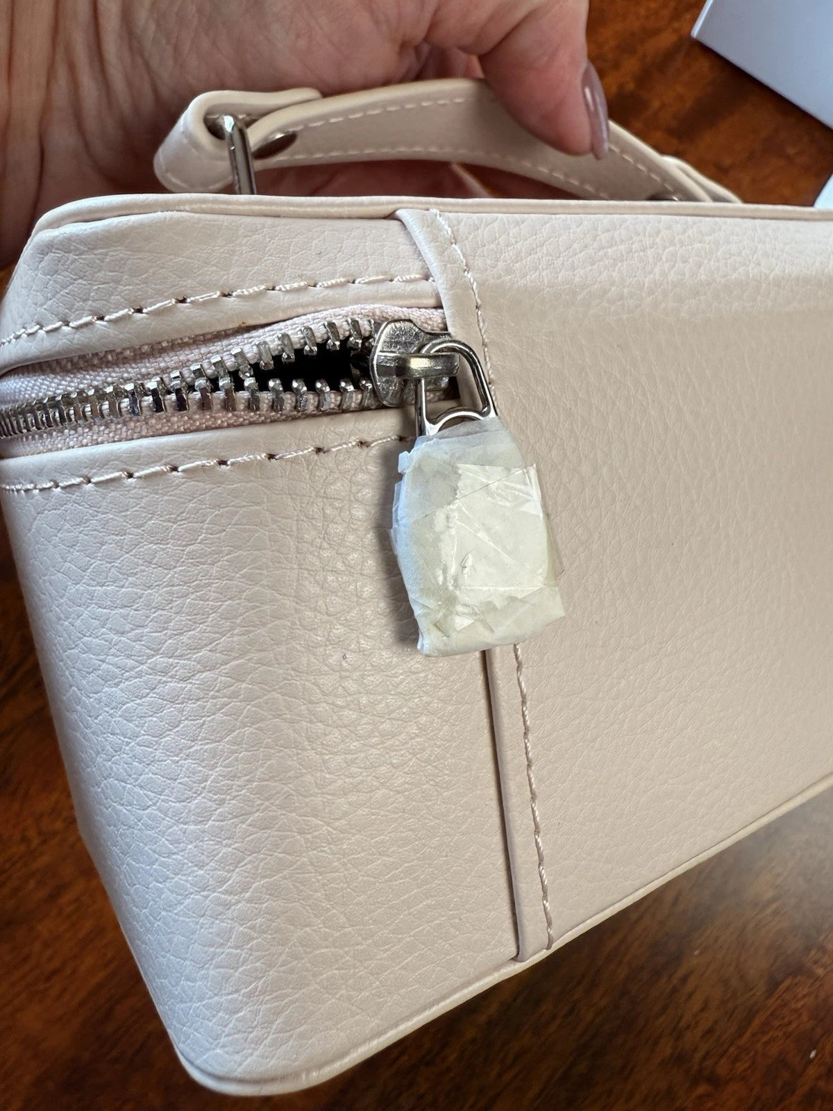 NIB Pandora Portable Jewelry Box Travel Organizer Handled Beige | eBay