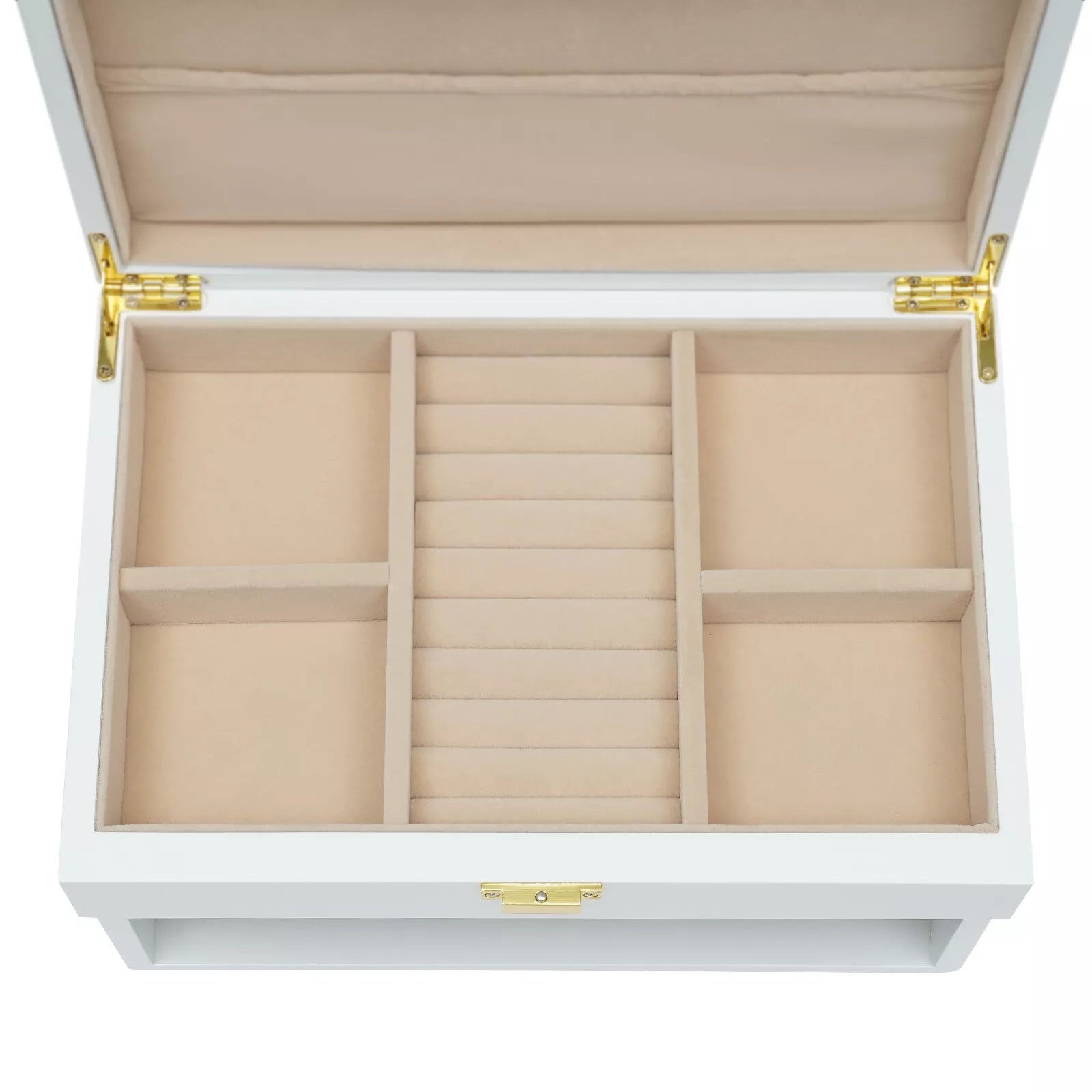 Jewelry Storage Box W/ Safe Lock 3 Layers Large Capacity Organizer with 2 Drawer | eBay