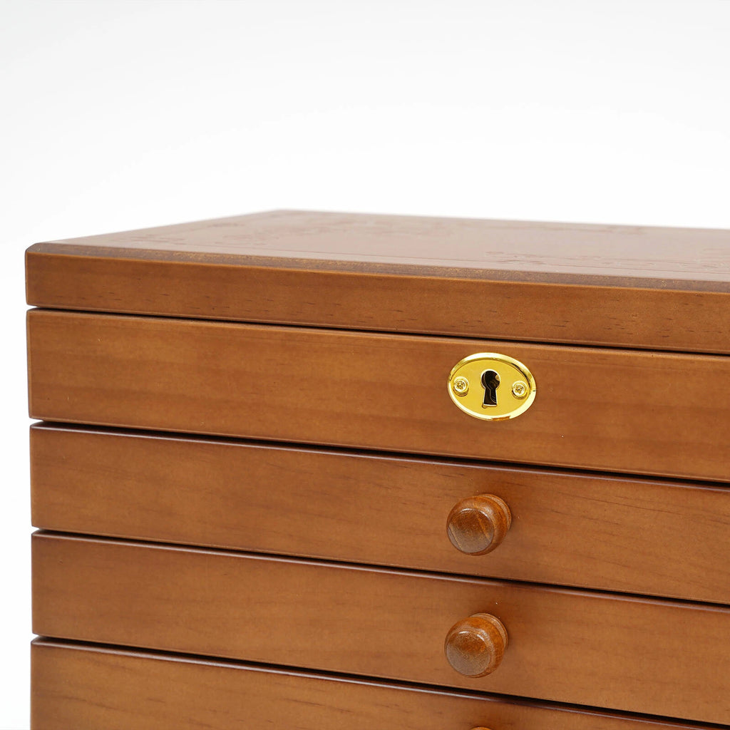 Jewelry Case Jewelry Storage Box 6 Layers Organizer Wooden Large Jewelry Cabinet | eBay