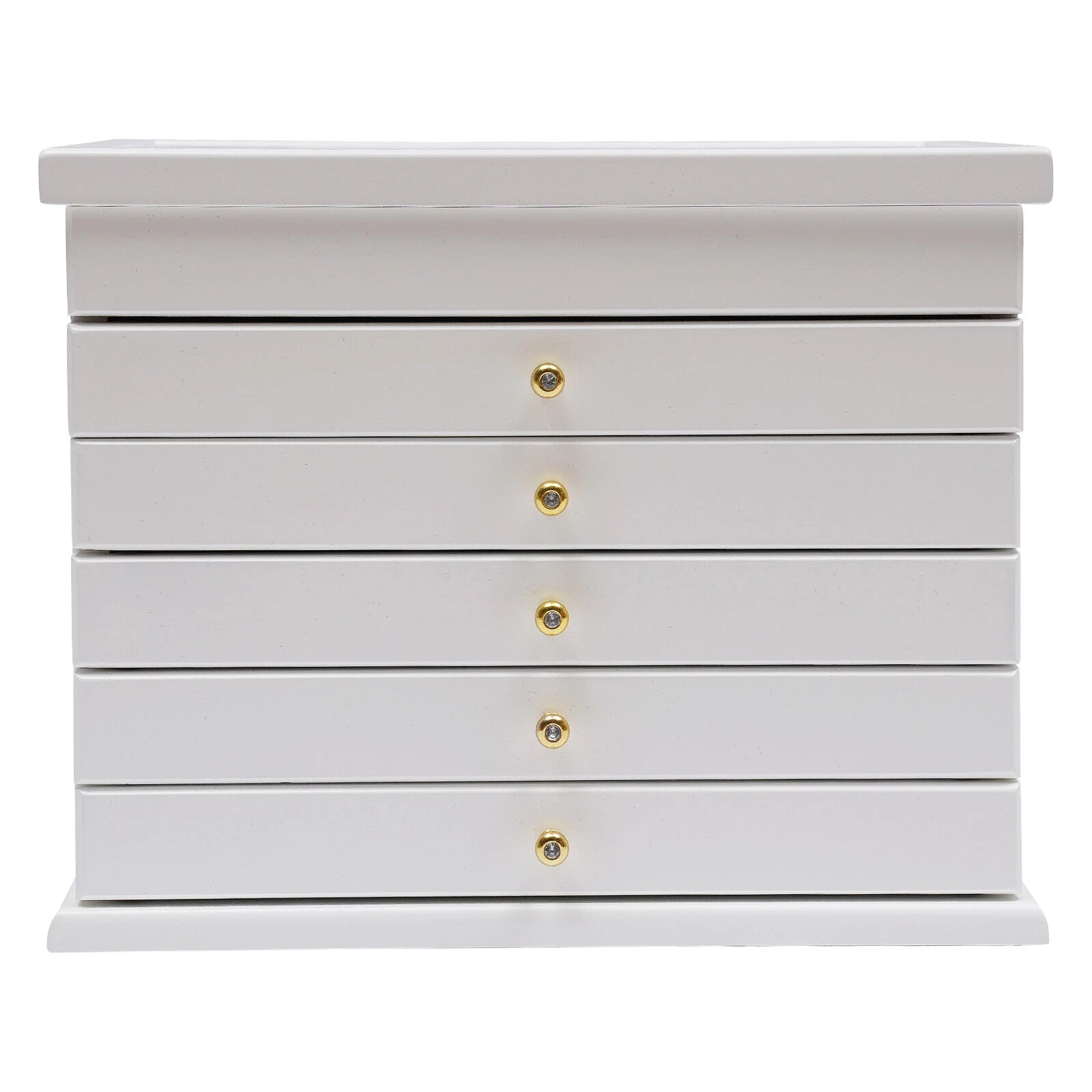 6-Layer Jewelry Boxes Ring Necklace Storage Large-Capacity Wooden Box Case | eBay