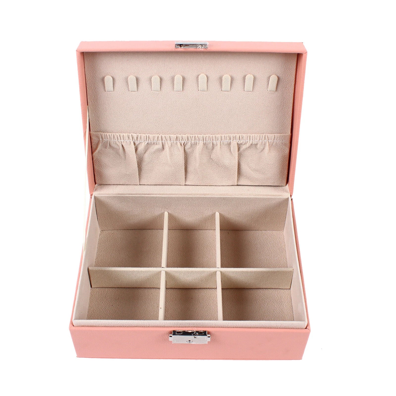 For Necklaces Rings Earrings Jewelry Box Organizer Storage Case Pink Women Gift | eBay