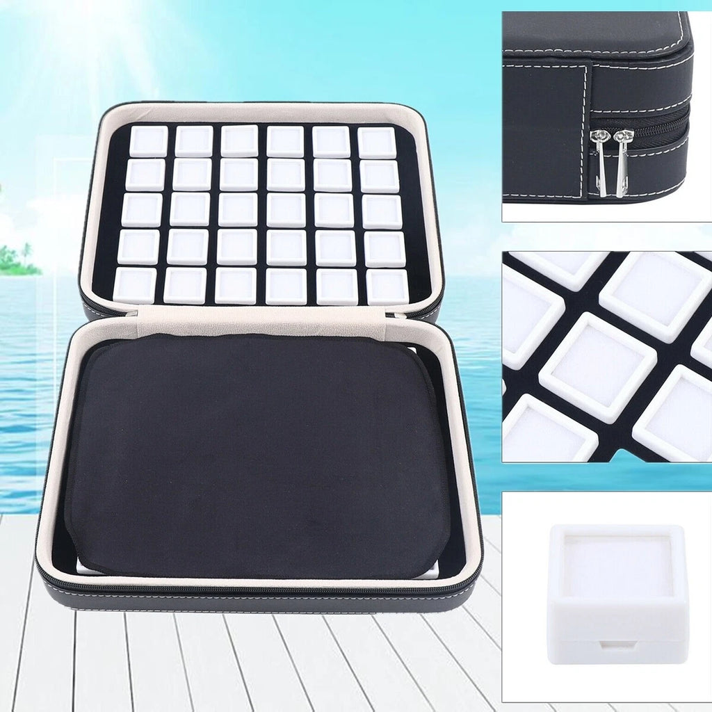 60 Grids Luxury Diamond Gemstone Gems Organizer Display Box,Jewelry Storage Box | eBay