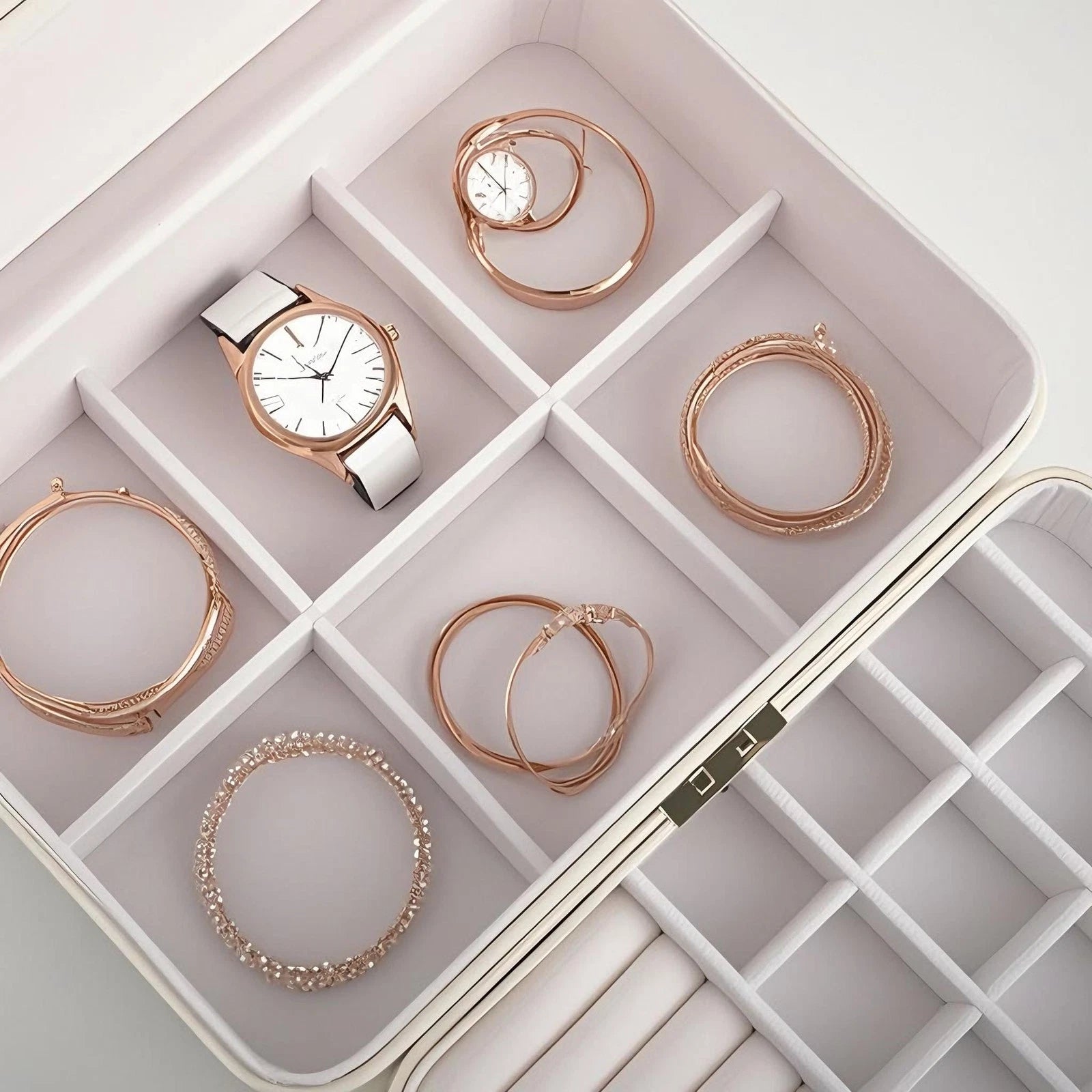 Lockable jewelry box, double-layer jewelry storage box, jewelry storage， larg... | eBay