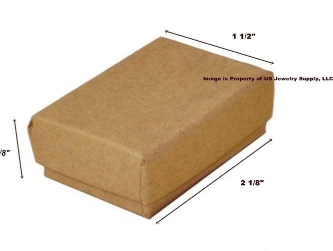 Kraft Brown Cotton Fill Jewelry Gift Boxes Cardboard Supplies Display Packaging | eBay