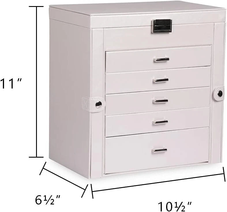 Large Jewelry Box,6-Tier PU Leather Jewelry Organizer,Multi-functional Storage | eBay