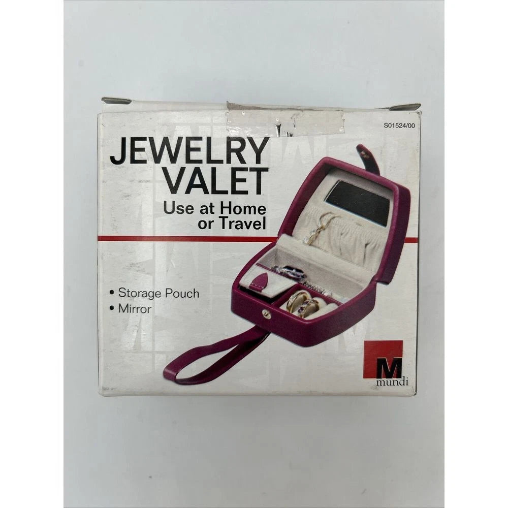 MUNDI Brown JEWELRY VALET HOME TRAVEL JEWELRY BOX CASE ORGANIZER 3 in x 3 7/8in. | eBay