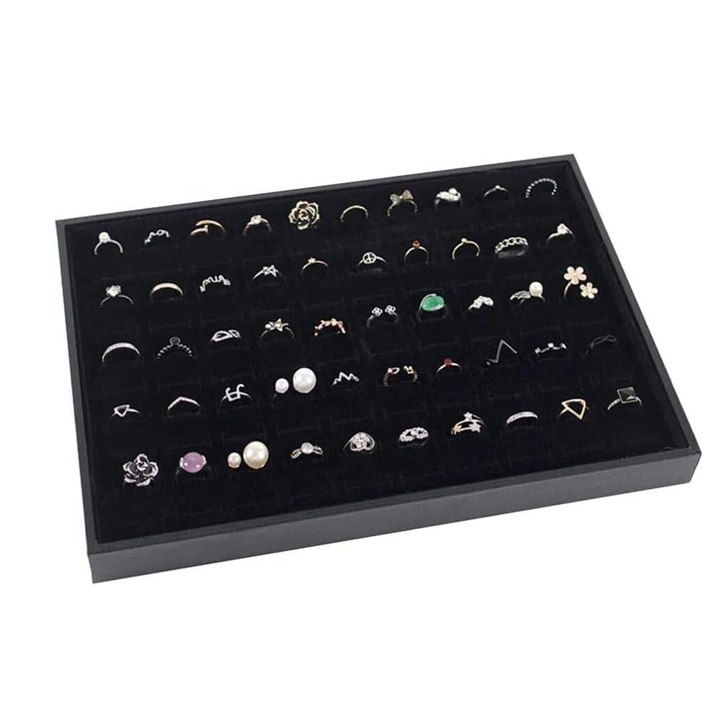 10Pack Ring Display Tray with Faux Leather Case, 100 Slot Jewelry Organizer Tray | eBay