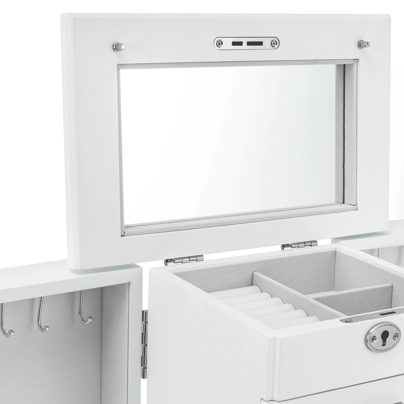 Jewelry Cabinet 7 Layers Large Capacity Jewelry Storage Box Organizer W/ Key | eBay