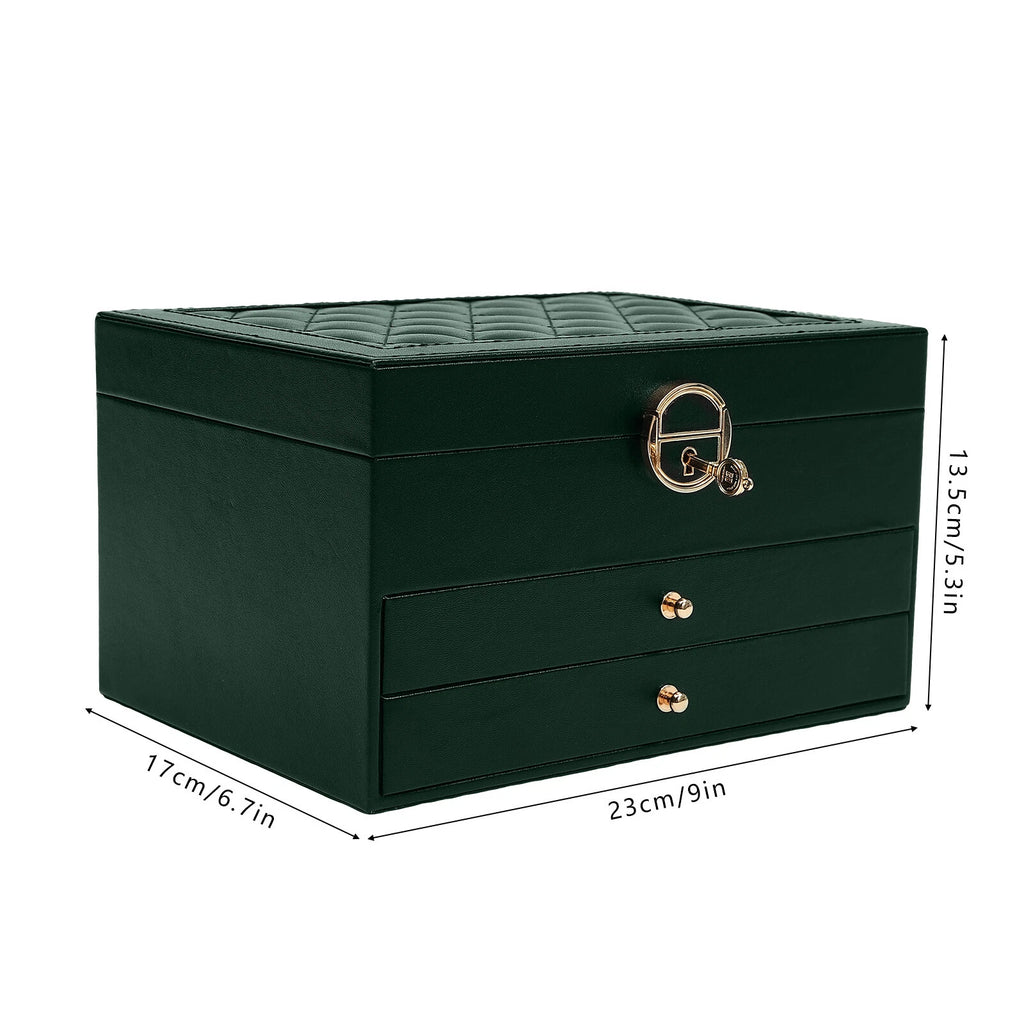 3 Tiers Modern Watch Box Display Jewelry Case Storage Accessory Organizer W/Key | eBay
