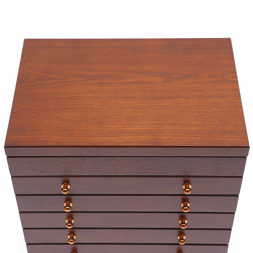 6 Layer Wooden Jewelry Storage Box Organizer Large Capacity Watch Display Box | eBay