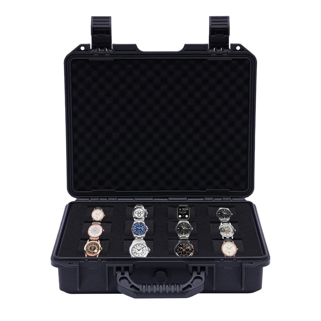 12 Slots Watch Travel Case Hard Shell Protection Jewelry Storage Organizer Box | eBay