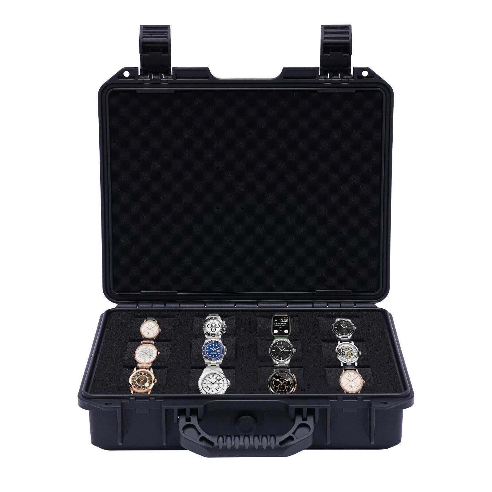 12 Slots Watch Travel Case Hard Shell Protection Jewelry Storage Organizer Box | eBay