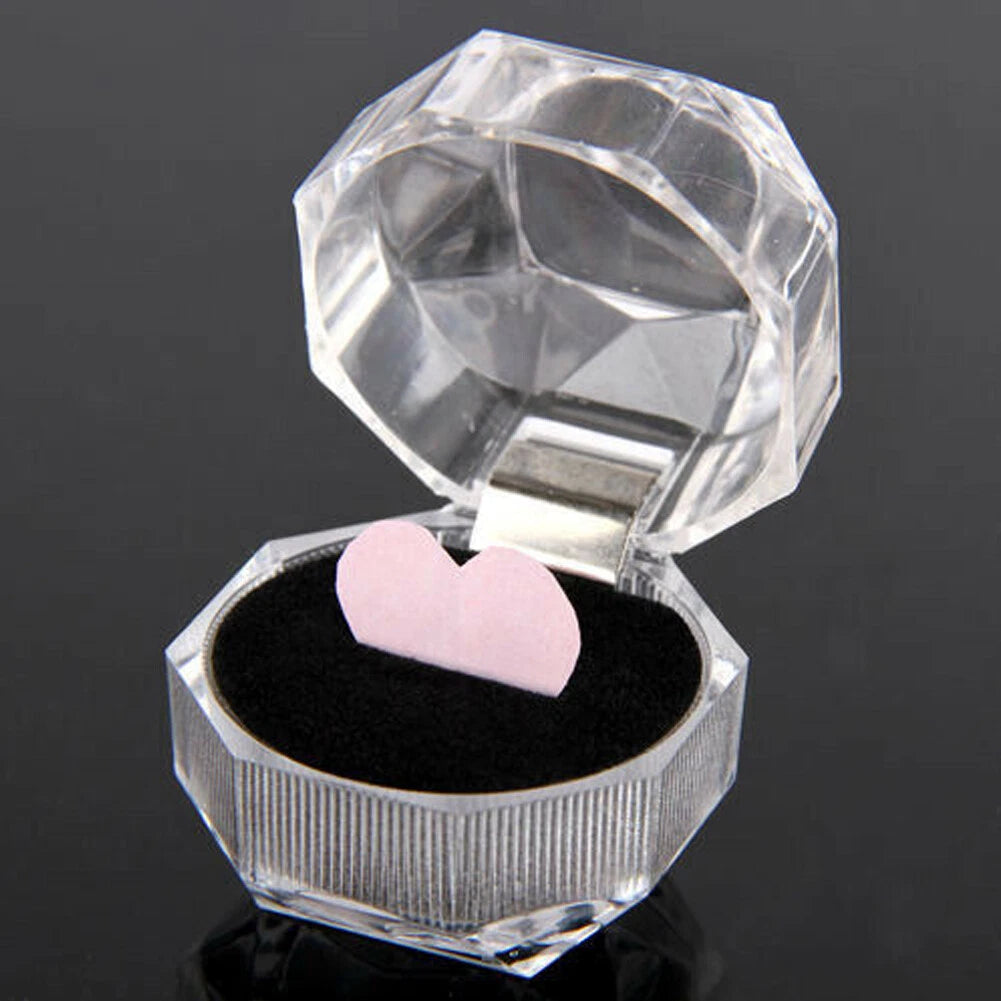 20/40PCS Wholesale Plastic Clear crystal Jewelry Ring Display Storage Boxes* | eBay