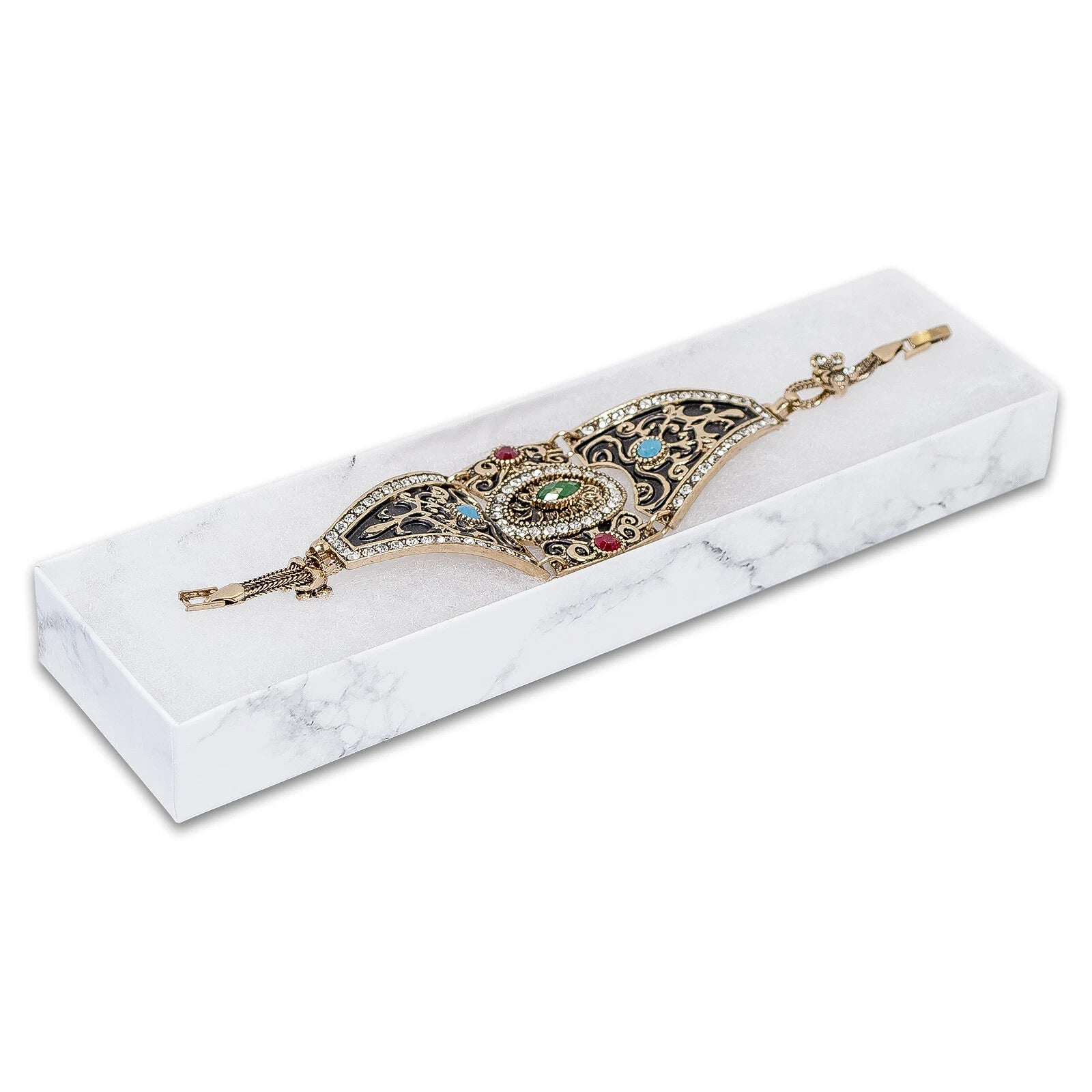 25pc Cardboard Paper JEWELRY GIFT BOX w/ Cotton Padding Insert - Marble 11 Sizes | eBay