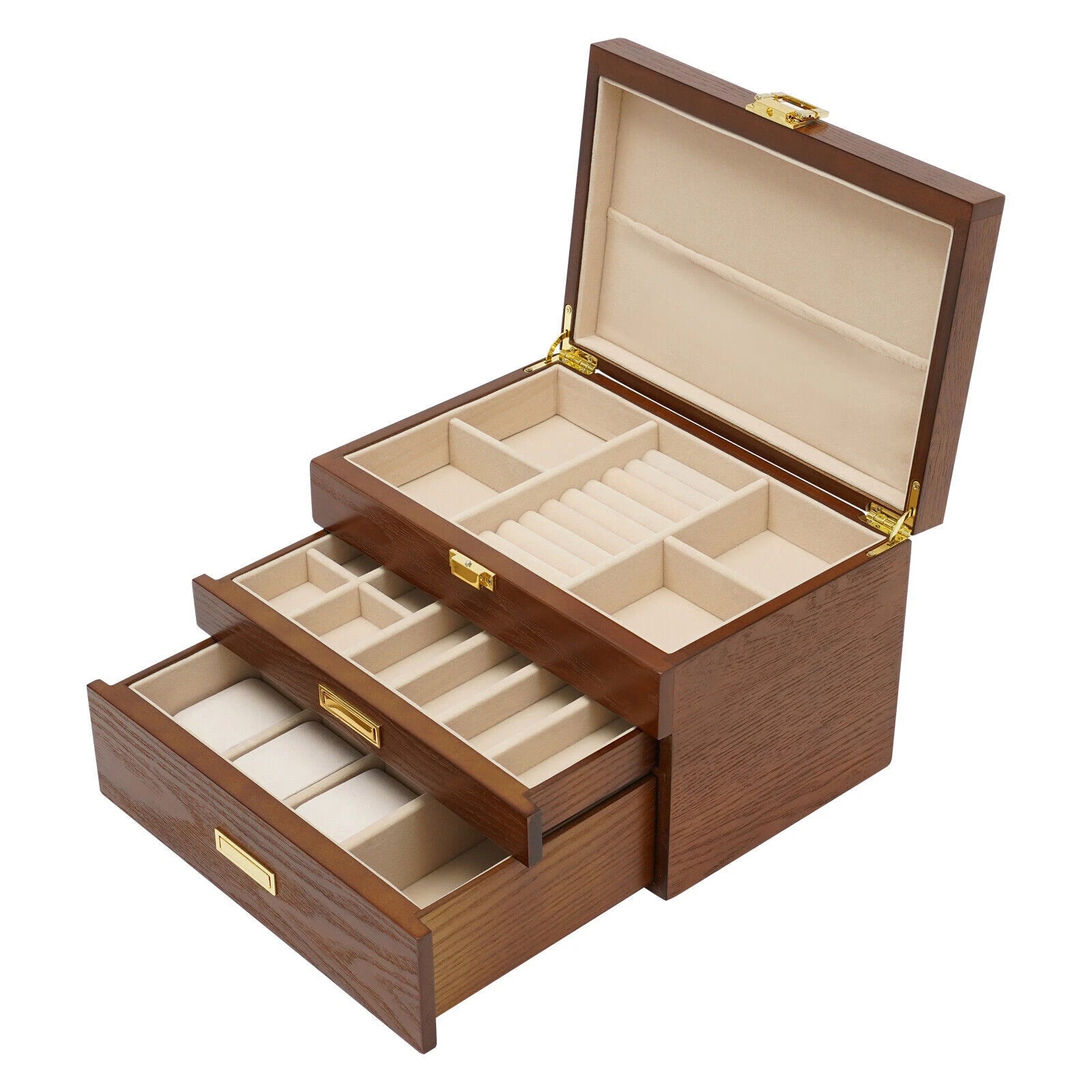 Jewelry Organizer Box,Jewelry Boxes for Storage Earrings Rings Necklace Bracelet | eBay