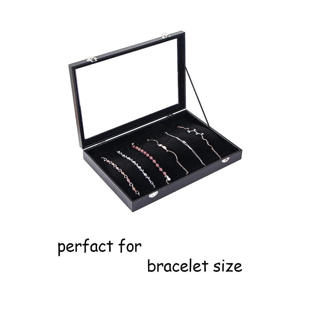 ByKen 20 Hooks Necklace Organizer Box/Tray, Chains Showcase Storage Boxes for... | eBay