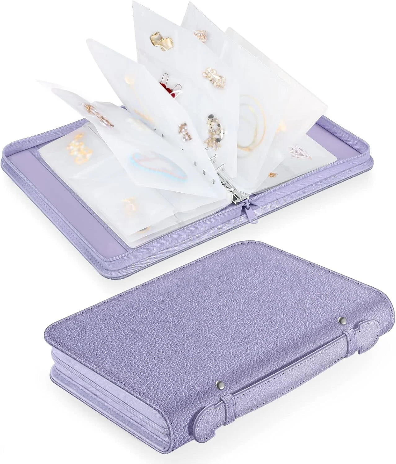 Jewelry Travel Organizer Case PU Leather Portable Jewelry Storage Book Bag | eBay