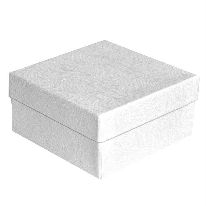 100pc Cardboard Paper JEWELRY GIFT BOX Cotton Padding Insert White Swirl 11 Size | eBay