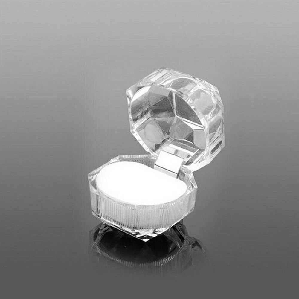 20pcs Lots Plastic Clear Crystal Jewelry Ring Display Storage Boxes Accessories | eBay