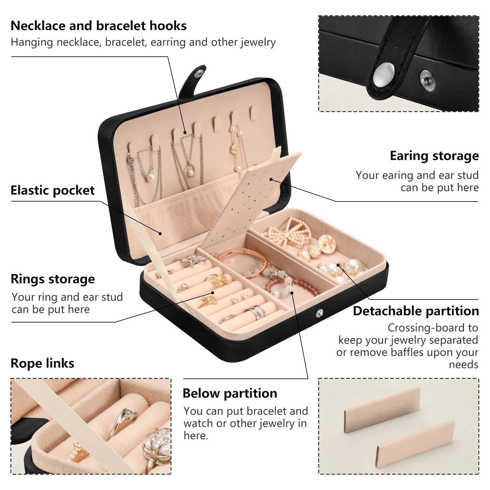 Jewelry Box Portable Travel Jewelry Organizer Storage Western Desert Cowboy J... | eBay